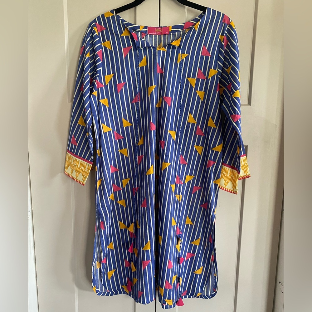 Colorful Striped Tunic Dress